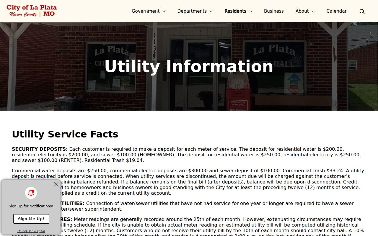 La Plata police non-emergency and city contact information
