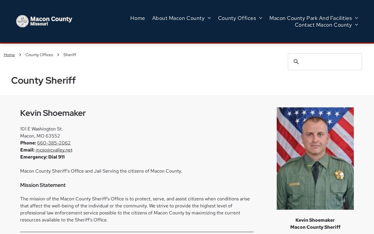 Macon County Sheriff and Jail contact information